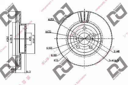 Тормозной диск DJ PARTS BD1820